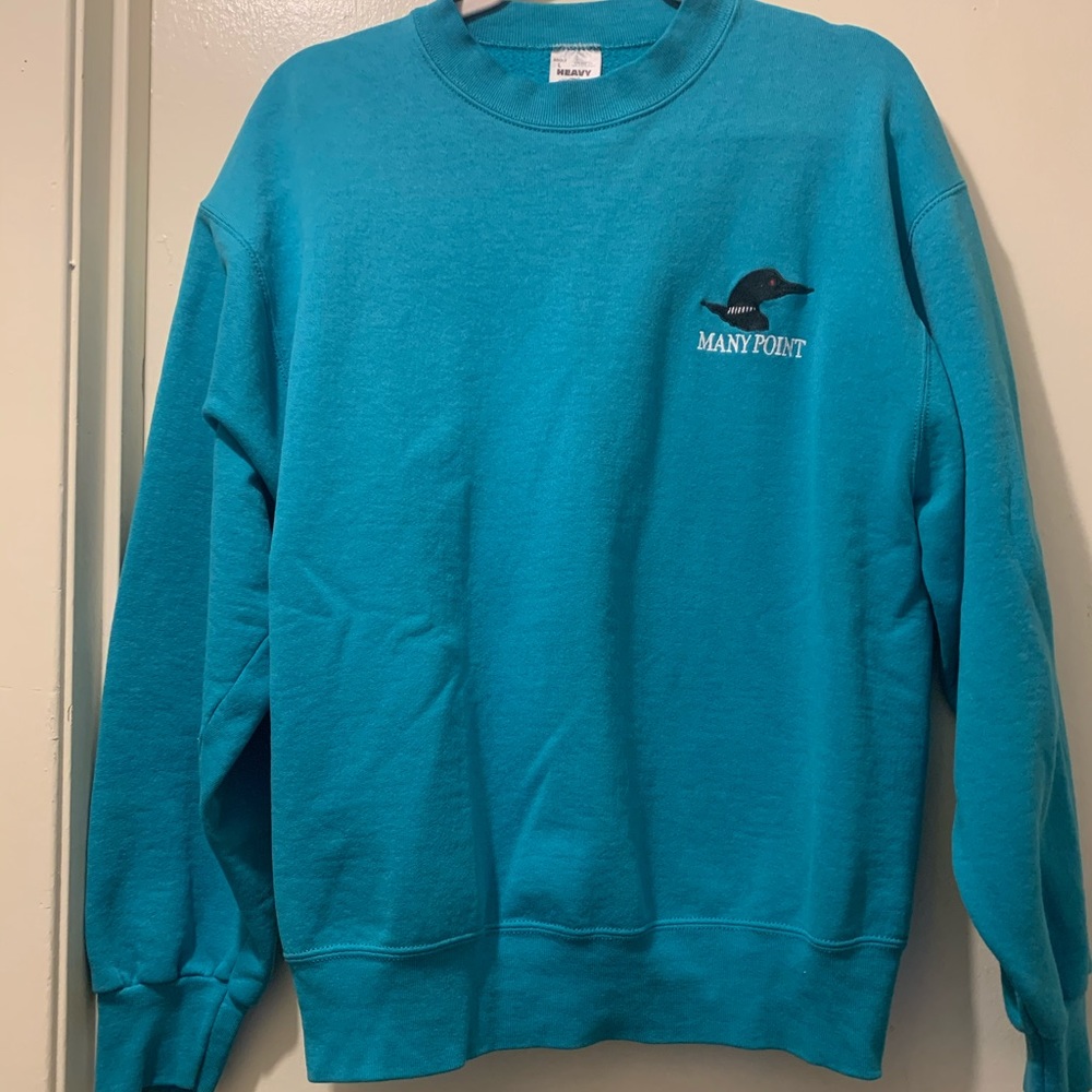 Vintage Unique Manypoint teal Sweatshirt